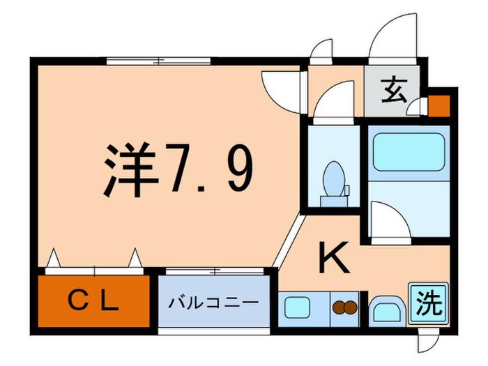 ブラボーヴィラ(1K/1階)の間取り写真