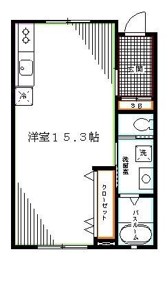 CASAKURO(ワンルーム/1階)の間取り写真
