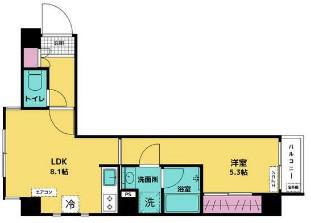 スターファイブ三軒茶屋(1LDK/4階)の間取り写真