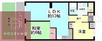 コスモハイツ上野(2LDK/1階)の間取り写真