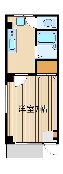 コーポ飯塚(1K/1階)の間取り写真