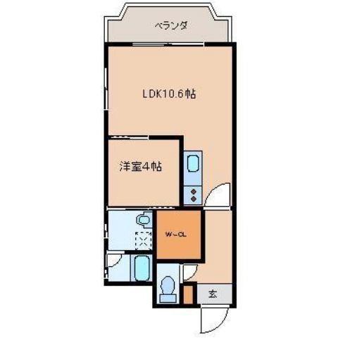 SOLARE(1LDK/3階)の間取り写真