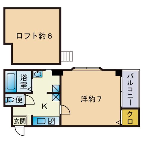 レガリータ薬院(1K/3階)の間取り写真