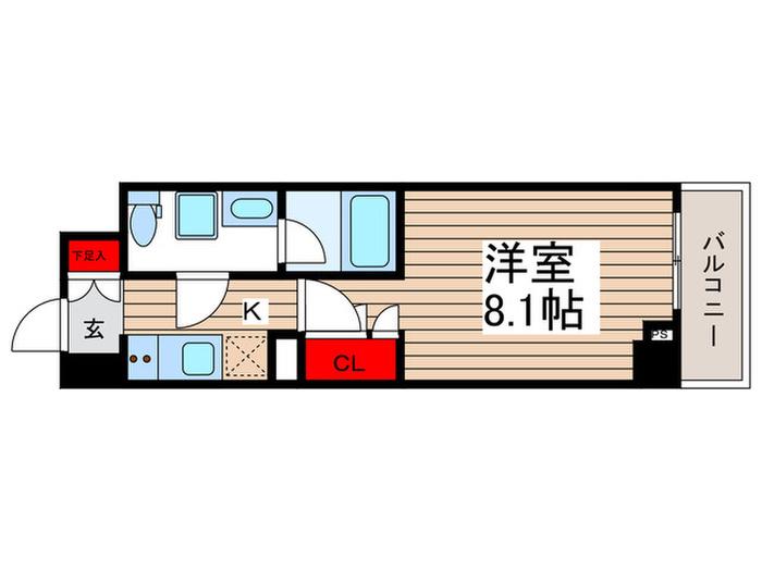 クリアルプレミア大島(1K/1階)の間取り写真