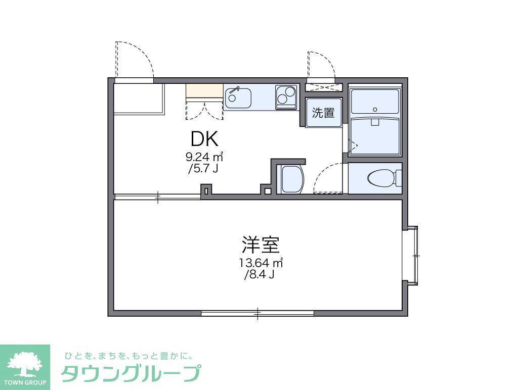 REVANCE HIGASHIURAWA(1DK/1階)の間取り写真