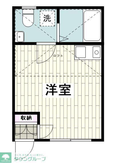 ネクサス逗子(ワンルーム/1階)の間取り写真