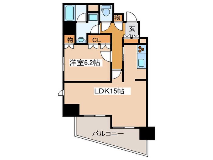 エスティメゾン赤羽(1LDK/7階)の間取り写真