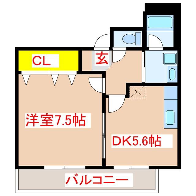 アベニールロミオ(1DK/5階)の間取り写真