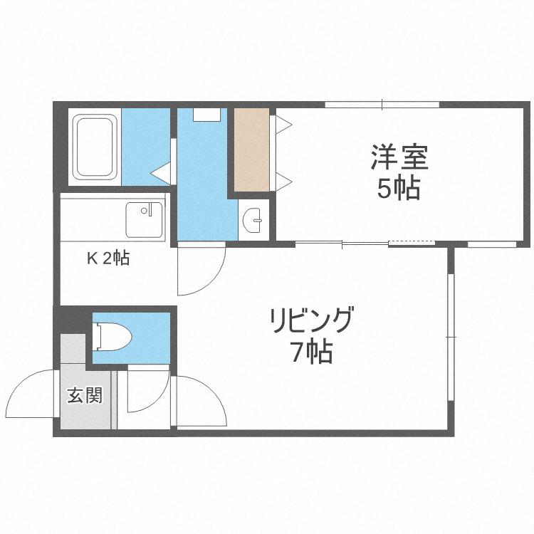 アストレア(1LDK/2階)の間取り写真