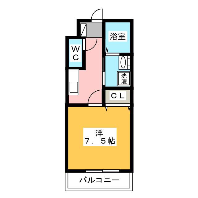 アウローラ(1K/3階)の間取り写真