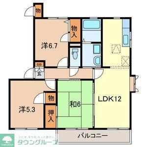アーク・シャラ(3LDK/1階)の間取り写真