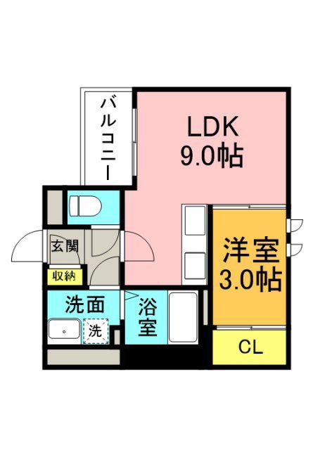 REGALEST LAULEA草津 2(1LDK/3階)の間取り写真