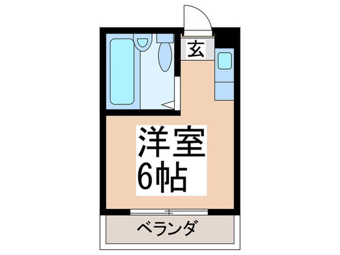 コーポラスアビコ(ワンルーム/2階)の間取り写真