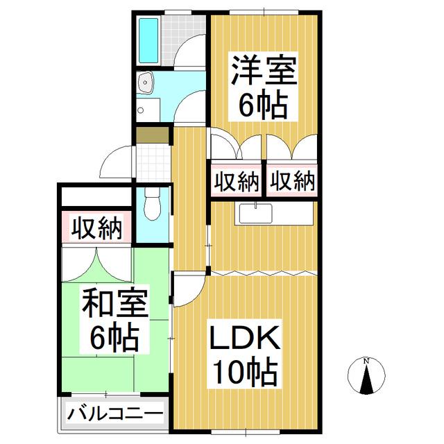 リトルアイランド(2LDK/3階)の間取り写真