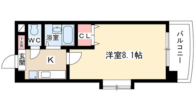 シティライフ一社南(1K/3階)の間取り写真