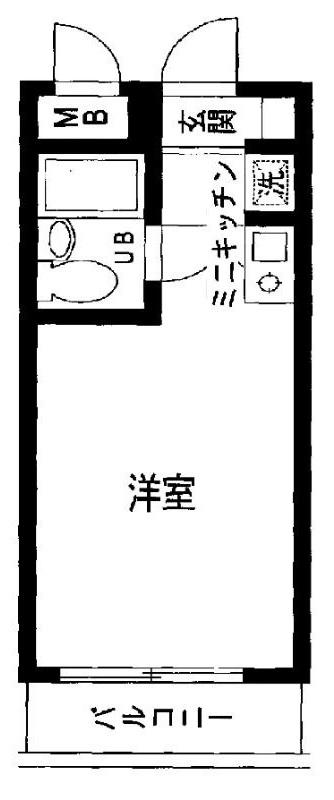パレ・ドール高砂I(1K/4階)の間取り写真
