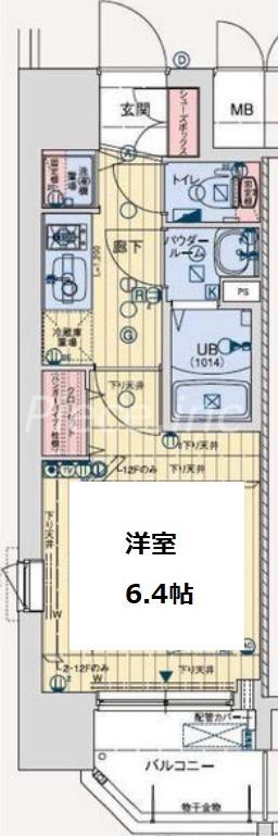 レオンコンフォート京橋(1K/7階)の間取り写真