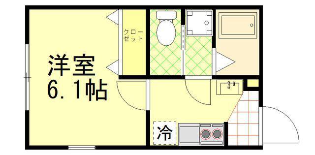 MAYPRADO川崎(1K/1階)の間取り写真