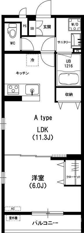 リブリ・流山(1LDK/3階)の間取り写真