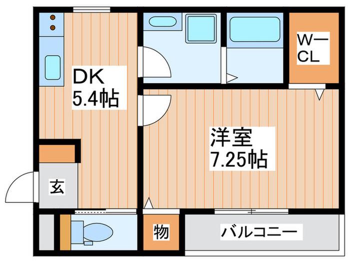 エミュール古川橋(1DK/3階)の間取り写真