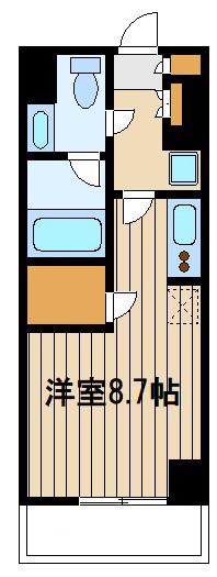 パークアクシス赤塚(ワンルーム/13階)の間取り写真