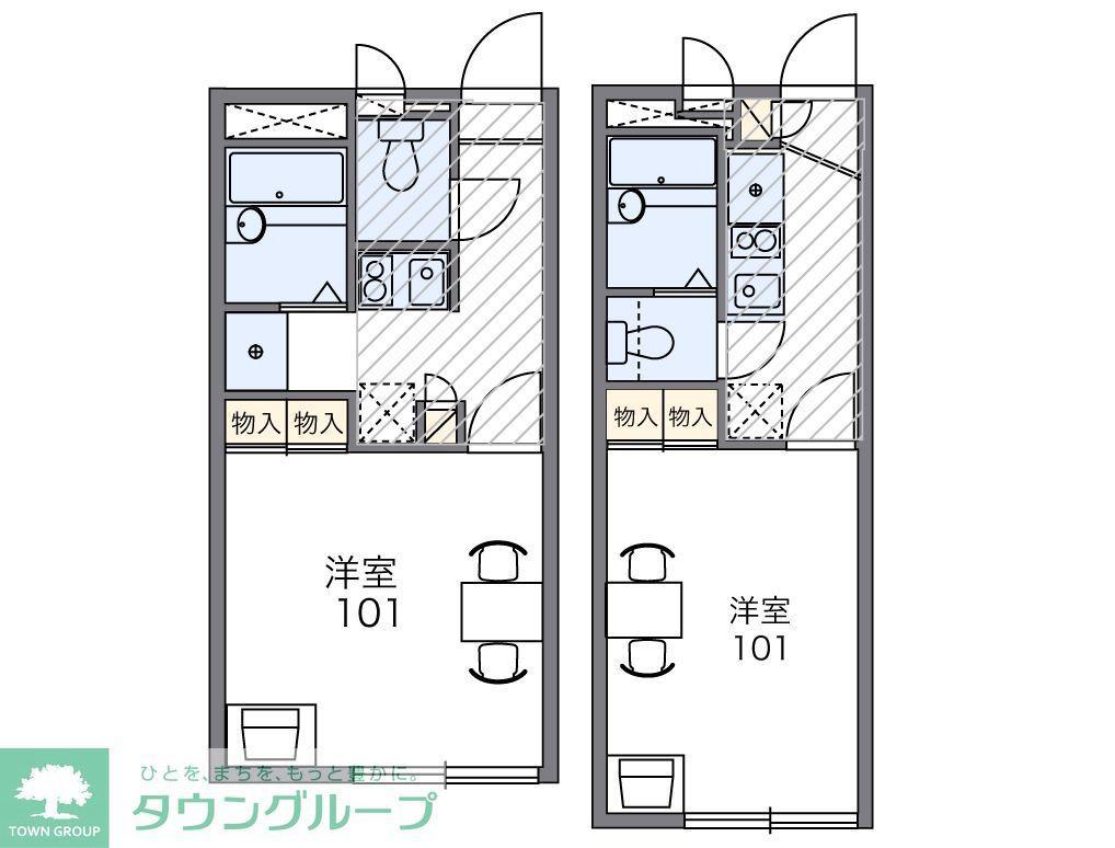 レオパレスエル ヴェローナ(1K/1階)の間取り写真