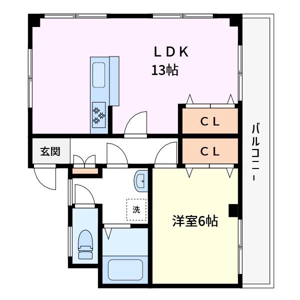 松田ハイツ(1LDK/2階)の間取り写真