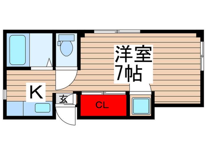 ハイツ山崎(1K/1階)の間取り写真
