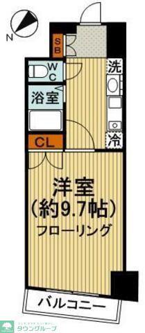 ステージファースト神田(1K/10階)の間取り写真