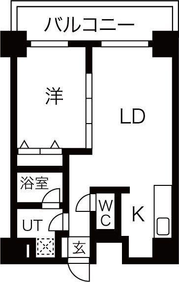 アーバンポイント高崎(1LDK/10階)の間取り写真