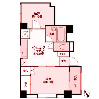 ラ・フォンテ表参道(1DK/6階)の間取り写真