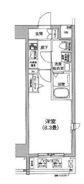 エストゥルースプラス押上III(1K/7階)の間取り写真