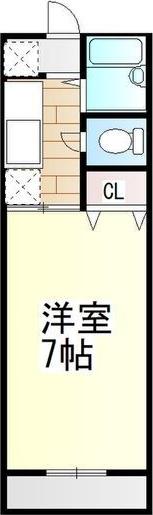 マローネ南(1K/1階)の間取り写真