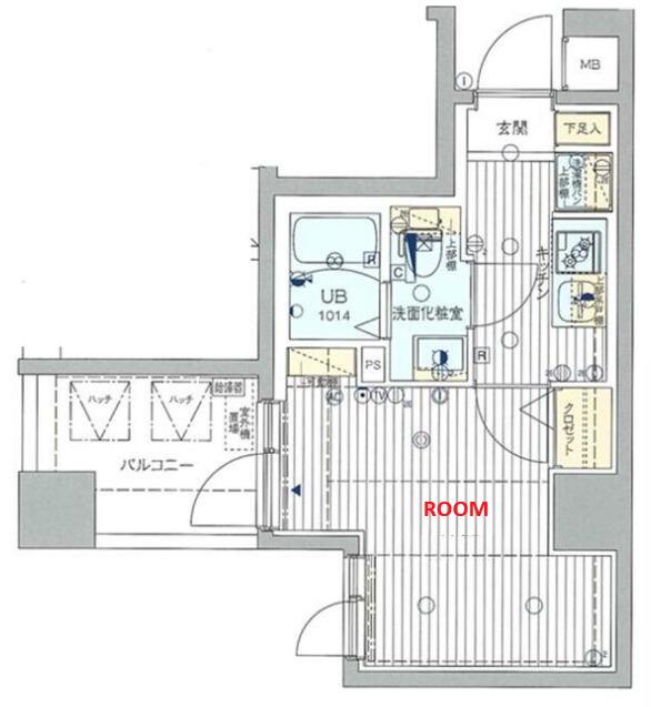 GROWS RESIDENCE横浜大通公園(1K/8階)の間取り写真