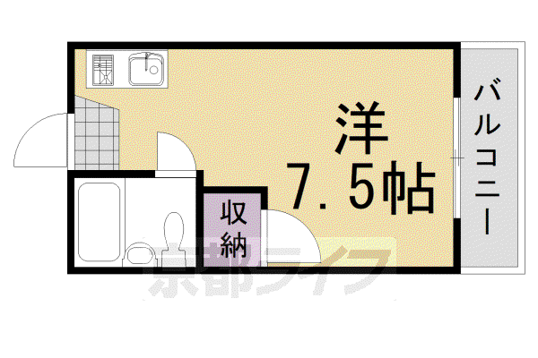 ロイヤルパレス大枝(1K/3階)の間取り写真