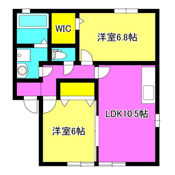 スクエアガーデンCD(2LDK/1階)の間取り写真