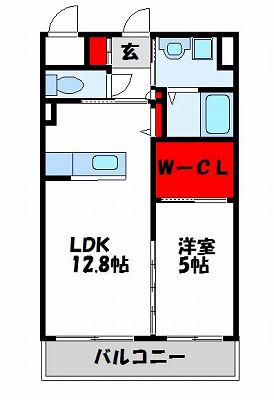 BRISE-M(1LDK/2階)の間取り写真
