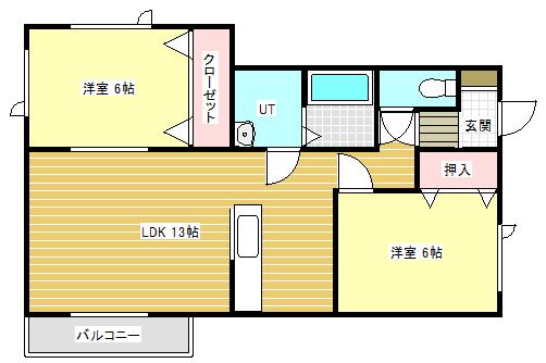 エクステリアI(2LDK/2階)の間取り写真