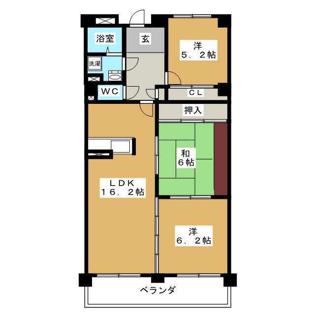 ハイレジデンス松涛(3LDK/11階)の間取り写真