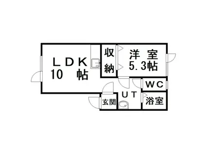 MC25(1LDK/2階)の間取り写真