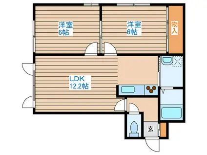セピエード17(2LDK/1階)の間取り写真