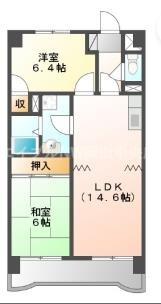 グランデュール今1(2LDK/2階)の間取り写真