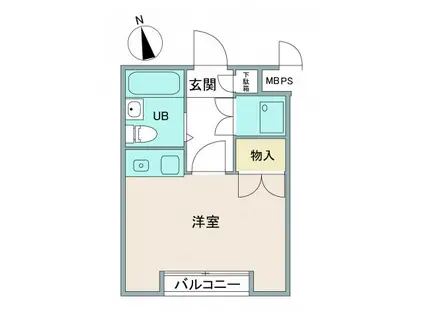 レヂオンス坂戸(ワンルーム/1階)の間取り写真