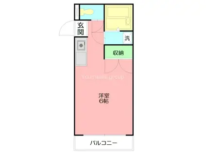 リバータウン松枝(ワンルーム/3階)の間取り写真