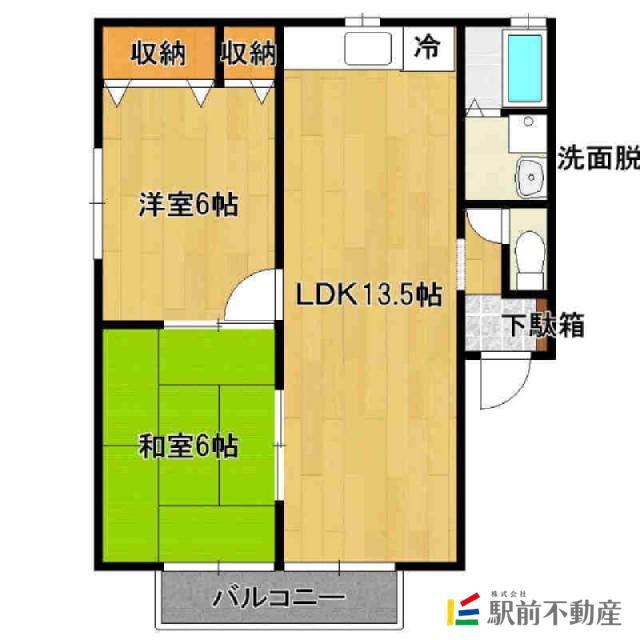 ウィズI(2LDK/2階)の間取り写真