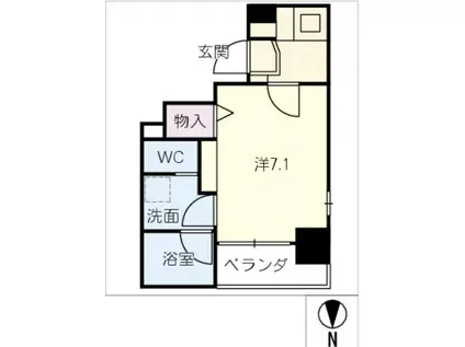 アールズタワー志賀本通駅前(1K/4階)の間取り写真
