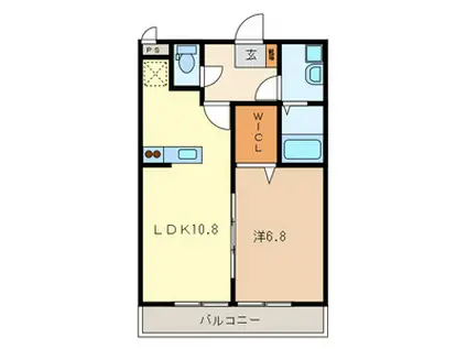 グランルミエール(1LDK/3階)の間取り写真