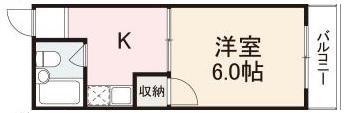 コート玉藻(1K/3階)の間取り写真
