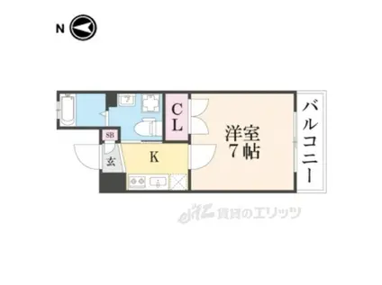 THEGARNETSUITERESIDE(1K/5階)の間取り写真