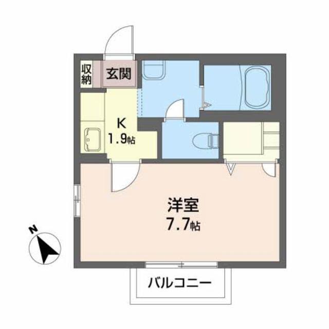 シャーメゾン司(1K/2階)の間取り写真